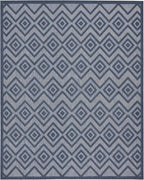 Nourison Home Versatile Navy Blue 7' x 10' Area Rug - Easy Clean, Non Shedding, Bed Room, Living Room, Dining Room, Kitchen (7' x 10')