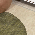 JONATHAN Y Machine Washable Cream/Green Indoor Area Rug 3X5 ft, Cirkel Minimalist Geometric Dot for Living Room, Bedroom, Kitchen, Office, Easy-Cleaning, Pet-Friendly, Non-Shedding WSH113C-3