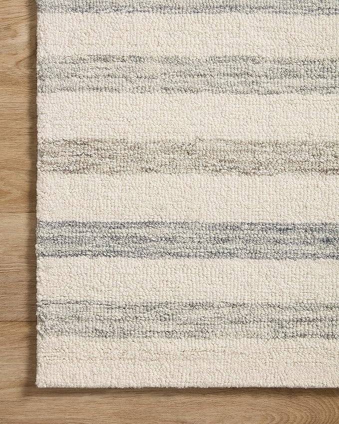 Loloi Chris Loves Julia Chris Collection CHR-05 Ivory/Slate 2'-6'' x 9'-9'', .50" Pile Height, Runner Rug