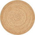 Savi Home Hand Woven Jute Braided Rug, 6' Round - Natural, Reversible Area Rugs for Living Room, Farmhouse, Kitchen, Handcrafted 6 Feet Round Area Rugs - Natural