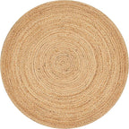 Savi Home Hand Woven Jute Braided Rug, 6' Round - Natural, Reversible Area Rugs for Living Room, Farmhouse, Kitchen, Handcrafted 6 Feet Round Area Rugs - Natural