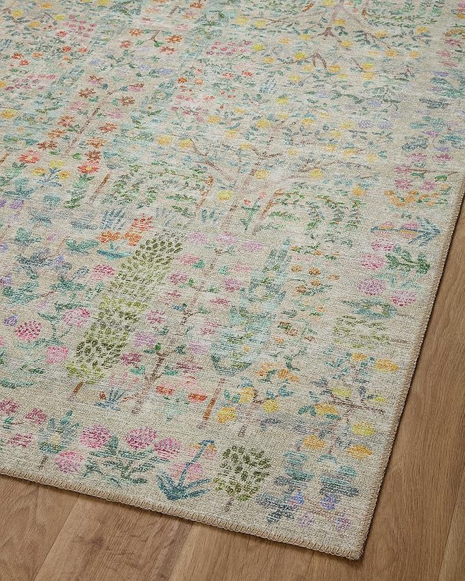 Loloi Rifle Paper Co. Maison Collection MAO-07 Khaki 2'-6" x 9'-6", .19" Pile Height, Runner Rug