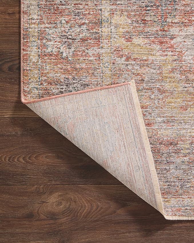 Loloi Magnolia Home by Joanna Gaines Millie Collection MIE-04 Sunset/Multi 3'-6" x 5'-6", .25" Pile Height, Accent Rug