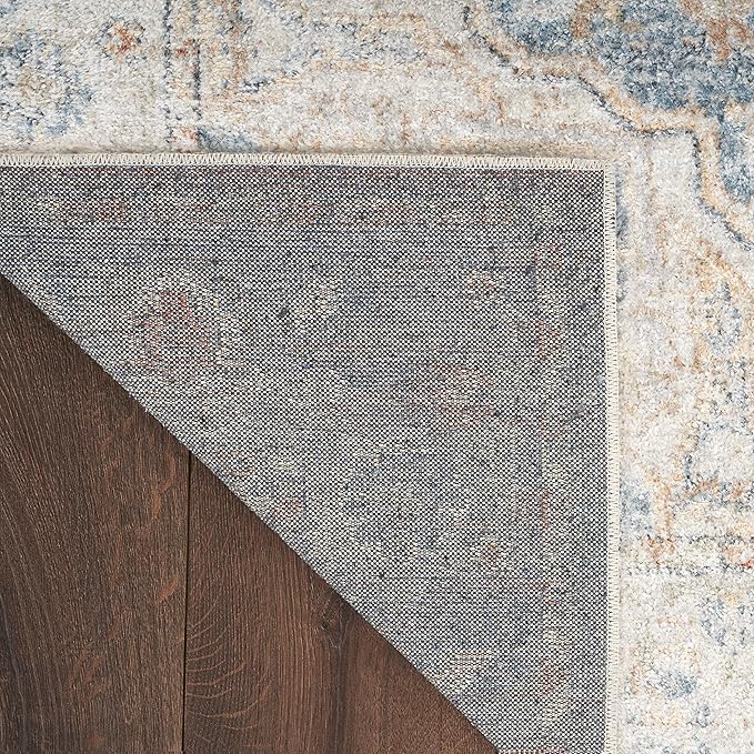Nourison Home Astra Machine Washable Denim Multicolor 2'2" x 10' Area Rug - Easy Clean, Non Shedding, Bed Room, Living Room, Dining Room, Kitchen (10' Runner)