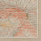 Dash & Albert Zell Multi Machine Washable Rug, 8.5 X 11.5 Feet, Multicolored/Tan Floral Pattern
