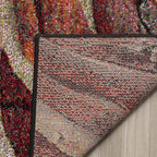 SAFAVIEH Glacier Collection Area Rug - 5'3" x 7'6", Red & Multi, Modern Abstract Design, Non-Shedding & Easy Care, Ideal for High Traffic Areas in Living Room, Bedroom (GLA126A)