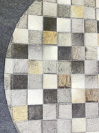 Round Area Rug – Soft Modern Carpet for Living Room, Bedroom, Entryway – Non-Slip Durable Floor Mat for Home Décor (Grey_9X9)