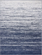 SAFAVIEH Area Rug 6x9 - Adirondack Collection - Navy & Ivory, Modern Ombre Design, Non Shedding & Easy to Clean, Ideal for Living Room, Bedroom, Office, Dining Space (ADR113N)