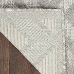Nourison Home Versatile Silver Grey 4' x 6' Area Rug - Easy Clean, Non Shedding, Bed Room, Living Room, Dining Room, Kitchen (4' x 6')