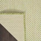 Nourison Home Courtyard Ivory Green 4' x Square Area Rug - Easy Clean, Non Shedding, Bed Room, Living Room, Dining Room, Kitchen (4' x Square)