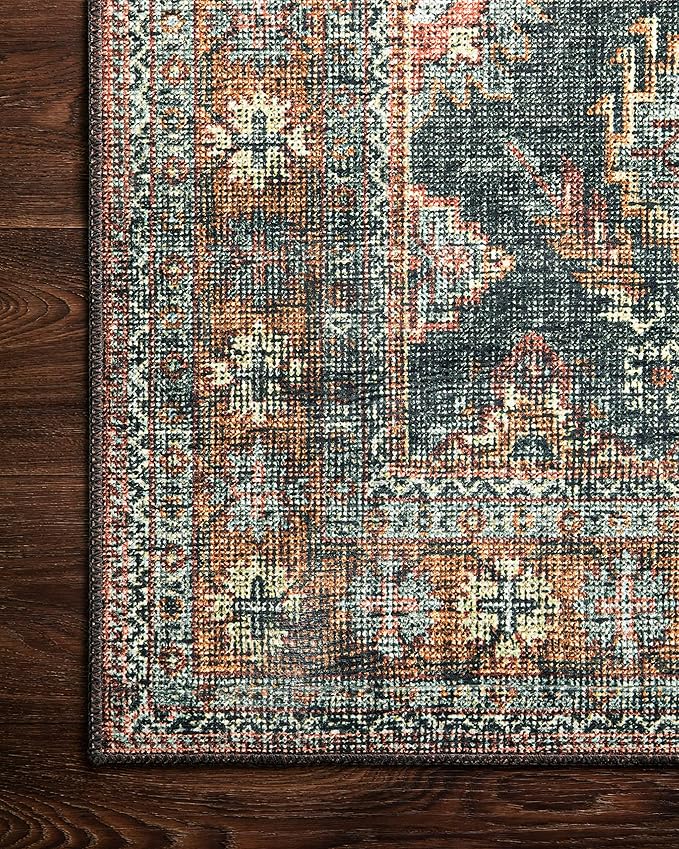 Loloi Skye Collection SKY-10 Sea/Rust 2'-6" x 10'-0" Runner Rug