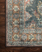 Loloi II Skye Collection SKY-10 Sea/Rust 2'-6" x 7'-6" Runner Rug