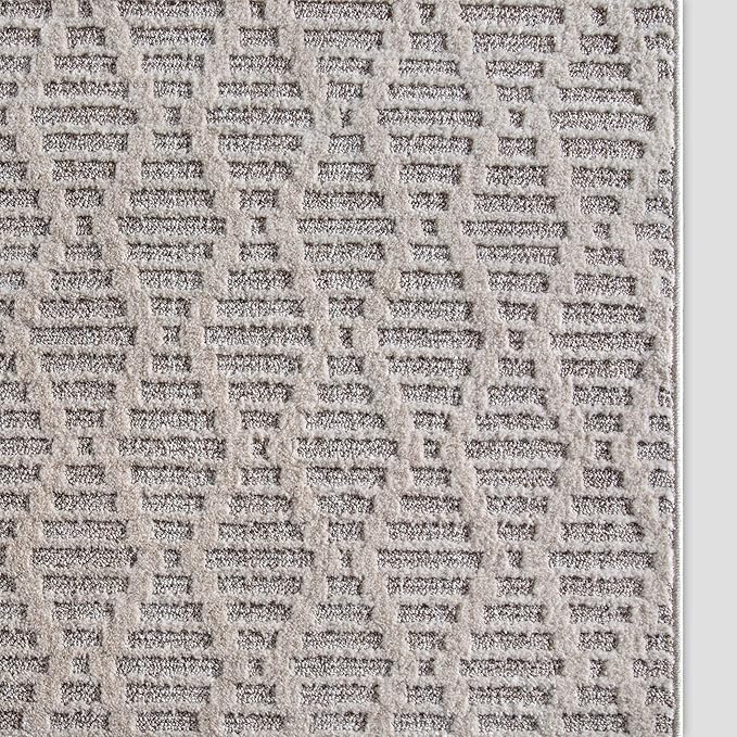 Well Woven Custom Size Hallway & Stair Runner- Harlow Babylon Taupe 31 Inches Wide x 13 Feet Long Runner (31" x 13') Runner Rug - Moroccan Diamond Pattern, Ultra-Soft, Easy-Clean