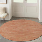Nourison Home Nourison Essentials Rust 4' x Round Area Rug - Easy Clean, Non Shedding, Bed Room, Living Room, Dining Room, Kitchen (4' x Round)