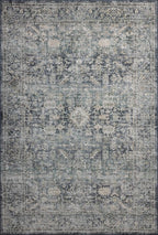 Loloi Amber Lewis Josie Collection JOS-01 Ocean/Natural 2'-0" x 5'-0", .13" Pile Height, Low Profile, Machine Washable, Accent Rug