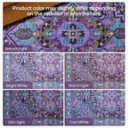 Kokia 6x9 Washable Area Rugs Violet Purple with Vintage Orient Design Soft Rug for Living Room or Home Office Non-Slip Low Pile Stain Resistance Features Distressed Medallion Pattern