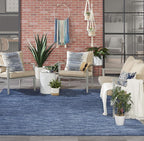 Nourison Home Nourison Essentials Navy Blue 9' x 12' Area Rug - Easy Clean, Non Shedding, Bed Room, Living Room, Dining Room, Kitchen (9' x 12')