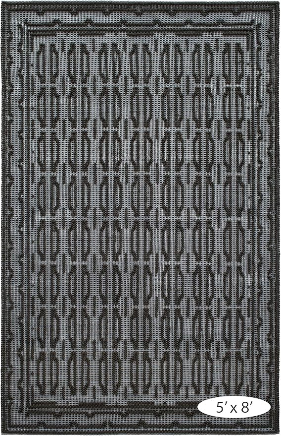Dash and Albert Campbell Iron Handwoven Wool Rug, 2 X 3 Feet, Neutral/Grey Geometric Pattern - Premium Luxury Hotel Quality Soft Breathable Hypoallergenic Machine Washable Easy Care All Season