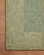 Loloi Chris Loves Julia Francis Collection FRA-02 Green/Natural 2'-6" x 9'-9" Runner Rug