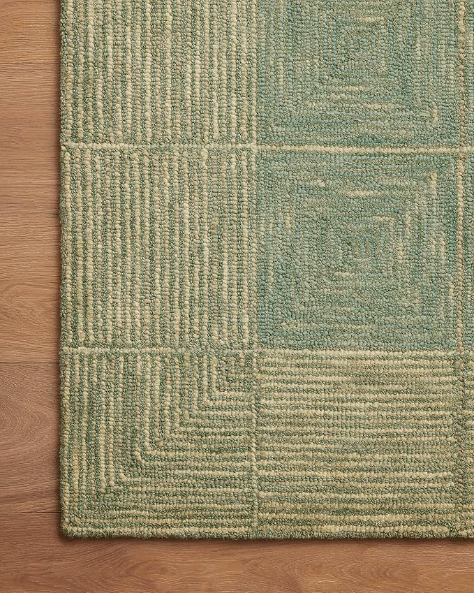 Loloi Chris Loves Julia Francis Collection FRA-02 Green/Natural 2'-6" x 9'-9" Runner Rug