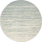 SAFAVIEH Adirondack Collection Area Rug - 12' Round, Slate & Cream, Modern Ombre Design, Non Shedding & Easy to Clean, Ideal for Living Room, Bedroom, Office, Dining Space (ADR113T)
