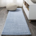JONATHAN Y Haze Solid Low-Pile Classic Blue Runner Rug 2x16, Coastal,Bohemian,Minimalist,Classic, Easy-Cleaning for Living Room,Bedroom,Kitchen,Pet Friendly,Non-Shedding (SEU100F-216)