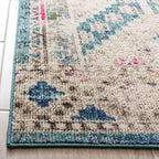 SAFAVIEH Madison Collection Accent Rug - 3' x 5', Dark Blue & Yellow, Boho Distressed Design, Non-Shedding & Easy Care, Ideal for High Traffic Areas in Entryway, Living Room, Bedroom (MAD418N)