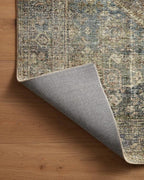 Loloi Amber Lewis Morgan Collection MOG-05 Spice/Lagoon 2'-0" x 5'-0" 38" Thick Accent Rug feat. CloudPile, Neutral, Room Décor, Vintage Inspired, Livingroom, Bedroom, Dining Area