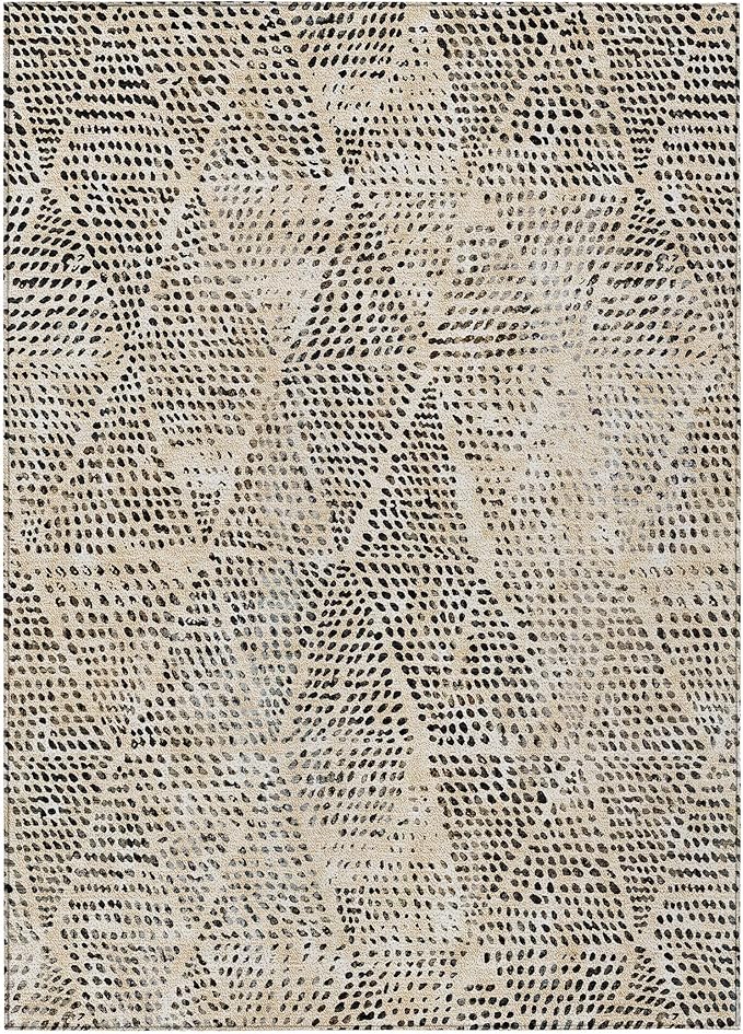 Addison Rugs Chantille ACN591 Beige 10' x 14' Indoor Outdoor Area Rug, Easy Clean, Machine Washable, Non Shedding, Bedroom, Living Room, Dining Room, Kitchen, Patio Rug