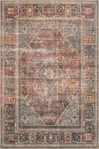 Loloi Loren Collection LQ-13 Brick/Midnight 5'-0" x 7'-6" Area Rug