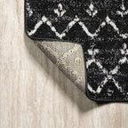 JONATHAN Y Boho Vintage Diamond Black/Ivory Indoor Area Rug 10X14 ft, Moroccan Hype for Living Room, Bedroom, Kitchen, Office, Easy-Cleaning, High Traffic, Pet-Friendly, Non-Shedding (MOH101D-14)