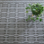 Dash and Albert Campbell Iron Handwoven Wool Rug, 2 X 3 Feet, Neutral/Grey Geometric Pattern - Premium Luxury Hotel Quality Soft Breathable Hypoallergenic Machine Washable Easy Care All Season