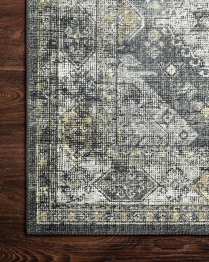 Loloi Skye Collection SKY-09 Graphite/Silver 6'-0" x 6'-0" Round Area Rug