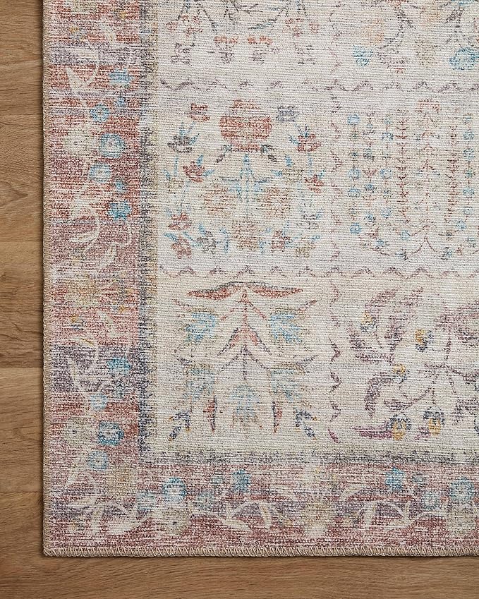 Loloi Rifle Paper Co. Maison Collection MAO-08 Cream 3'-0" x 3'-0" Round, .19" Pile Height, Accent Rug