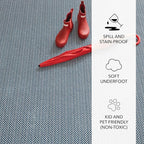 Dash and Albert Herringbone Machine Washable Area Rug - 4' x 6' Navy - Geometric Accent Rug - Anti-Slip Backing, Lightweight, Machine Washable, High Traffic Areas Kitchen, Mudroom, Laundry Room