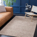 SAFAVIEH Natura Collection Area Rug - 4' Square, Brown, Handmade Wool Blend, Textured Design, Ideal for Living Room, Bedroom, Dining Space (NAT620T)