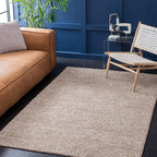 SAFAVIEH Natura Collection Area Rug - 4' Square, Brown, Handmade Wool Blend, Textured Design, Ideal for Living Room, Bedroom, Dining Space (NAT620T)