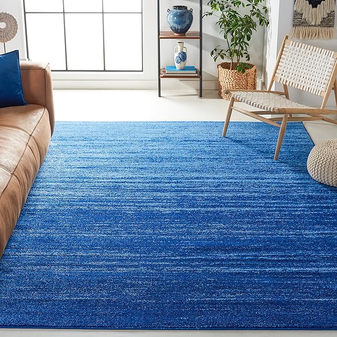 SAFAVIEH Area Rug 10x14 - Adirondack Collection - Large - Light Blue & Dark Blue, Modern Ombre Design, Non Shedding & Easy to Clean, Ideal for Living Room, Bedroom, Office, Dining Space (ADR113F)