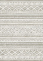 RUGSURE Washable Area Rugs 4' x 6' - 1/6 Thick - Moroccan-Inspired -Stain & Water Resistant Non-Slip - Resistant Rug for Living Room, Bedroom, Nursery, Pet & Child Friendly (Grey)
