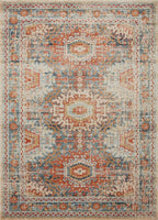 Loloi Jocelyn Collection JOC-03 Mist/Multi 6'-7" x 9'-7" .38" Thick Area Rug