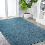 JONATHAN Y Haze Solid Low-Pile Turquoise Indoor Area Rug 12x15, Coastal,Bohemian,Minimalist,Classic, Easy-Cleaning for Living Room,Bedroom,Kitchen,Pet Friendly,Non-Shedding (SEU100H-15)