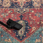 Keen Home Design 2x12 Rug - Machine Washable Runner Rug with Non-Slip Backing, Ideal for Hallway, Entryway, Kitchen, Laundry Room - Vintage, Easy Clean, Durable, Low Pile - (2'6" x 12')