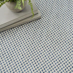 Nourison Home Courtyard Ivory Blue 6' x 9' Area Rug - Easy Clean, Non Shedding, Bed Room, Living Room, Dining Room, Kitchen (6' x 9')