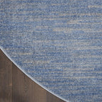 Nourison Home Nourison Essentials Blue Grey 8' x Round Area Rug - Easy Clean, Non Shedding, Bed Room, Living Room, Dining Room, Kitchen (8' x Round)