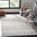 SAFAVIEH Adirondack Collection Area Rug - 6' x 9', Light Grey & Grey, Modern Diamond Distressed Design, Non-Shedding & Easy Care, Ideal for High Traffic Areas in Living Room, Bedroom (ADR131C)