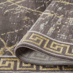 GLORY RUGS Area Rugs Marble 4x5 Brown Gold Carpet Modern Abstract Rug Living Room Dining Bedroom Rug