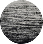 SAFAVIEH Adirondack Collection Area Rug - 12' Round, Silver & Black, Modern Ombre Design, Non Shedding & Easy to Clean, Ideal for Living Room, Bedroom, Office, Dining Space (ADR113A)