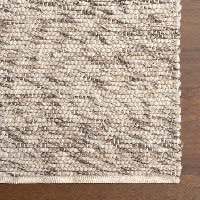 Rugs USA Marilyn Charcoal/Ivory, 8'6" x 11'6", Hand Woven, Marled, Wool, Soft and Cozy, High Traffic, Stain Resistant, Easy Clean, Durable Area Rug for Bedroom, Living Room, Dining, Den, Foyer