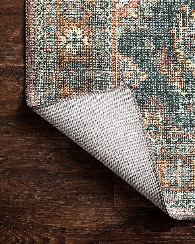 Loloi Skye Collection SKY-10 Sea/Rust 7' x 9' Oval Area Rug