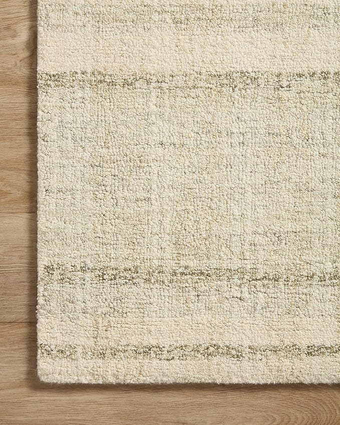 Loloi Chris Loves Julia Chris Collection CHR-02 Natural/Sage 2'-6'' x 7'-6'', .50" Pile Height, Runner Rug